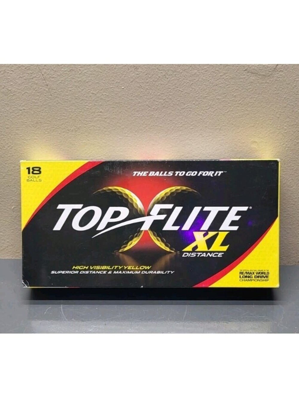 Top-Flite XL Distance Golf Balls Pure Distance Yellow 18 Balls New Unopened